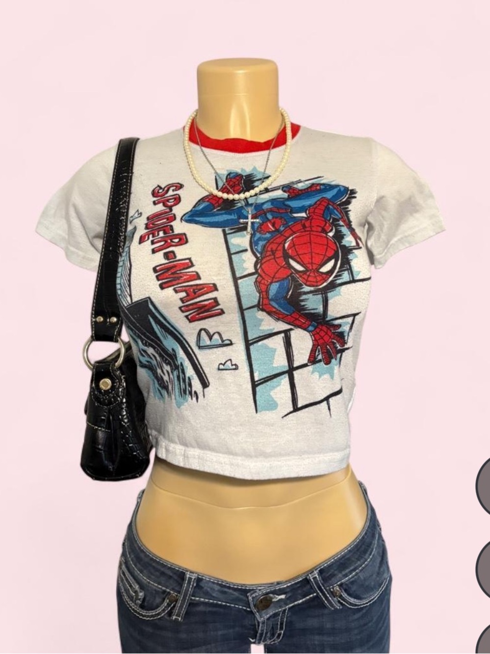 Marvel White & Red Spider-Man Graphic Crop Tee